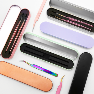 Precision Stainless Steel Eyelash Tweezers Curved Tip Smooth Pointed Fiber Extension Tools - Product Image 4