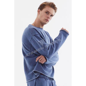 Sweat-shirt à col rond pour homme, imprimé, 320 GSM, coupe ample, style oversize, pour l'hiver - Product Image 4