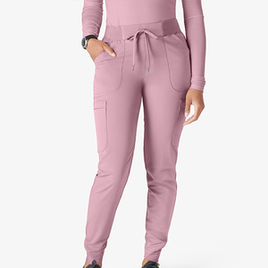 Hot Selling Hospital <b>Scrubs</b> Pants Women's Breathable Comfortable Heavyweight Multi Pockets Drawstring Elastic Waist Custom Logo - Product Image 2