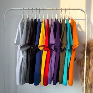 T-shirts unisexes surdimensionnés printemps-été, personnalisez votre propre logo, 100% coton, t-shirts épais - Product Image 2