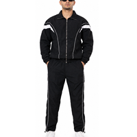 Pakaian Olahraga Pria Bahan Nilon Ukuran Besar Musim Panas, Setelan Anti Angin Cepat Kering, Jaket dan Celana Olahraga Premium, Produsen Activewear OEM ODM