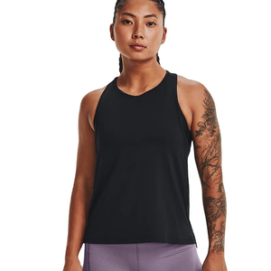 Débardeur noir tricoté ample pour femme, sans manches, avec découpes latérales profondes, léger, décontracté, pour l'été, le yoga, la gym, le fitness et le sport - Product Image 4