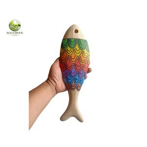 Recortes de Madera Ecológicos en Forma de Pez para Pintar, Kit de Manualidades Moderno, Proyecto Educativo de Arte para Niños y Escuelas - Product Image 1