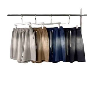 Conjunto de Dos Piezas de Alta Calidad, Transpirable y de Secado Rápido para Hombre, Camiseta de Verano con Lavado Ácido Estilo Hip Hop, Mezcla de Poliéster/Algodón, Pantalones Cortos Deportivos para Correr - Product Image 5