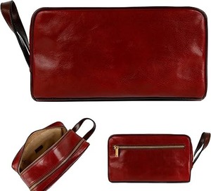 Bolsas de Viaje de Cuero Genuino al por Mayor, Neceseres de Belleza con Cremallera, Bolsas de Maquillaje para Mujer, Bolsas de Aseo para Hombre, Marca de Fábrica - Product Image 5