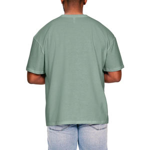 Camiseta de Manga Corta para Hombre, Cuello Redondo, 100% Algodón, Tejido Personalizado de Alta Calidad, Cómoda, Gruesa, Transpirable, Ecológica, Estilo Hip Hop - Product Image 5