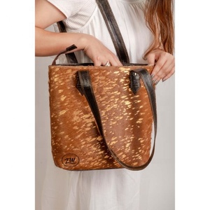 LW Custom Large Luxury Brown Leather <b>Tote</b> Laptop Handbag Ladies' Summer Casual Luxury Work Shoulder Bag - Product Image 4