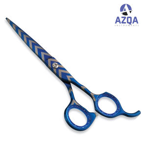Ciseaux de coiffure professionnels en acier inoxydable à pointe arrondie pour droitiers, manche moyen, vente en gros - Product Image 3