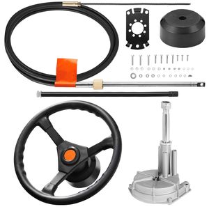 Sistema di Sterzo Rotante a Connessione Rapida Safe T SS13715, Cavo di Sterzo da 15 Piedi, Ruota da 13 Pollici, Parti e Accessori Marini Durevoli per Motori Fuoribordo - Product Image 1