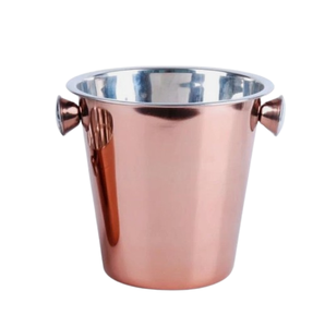Copper Finished Cooler for Parties Sustainable Ice Bucket for Hotels Barware Latest Design Metal Ice Bucket Made in India - Product Image 4