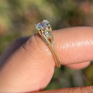 0.80 Carat Lab-Grown Round Cut Diamond <b>Ring</b> Classic 14K Yellow Gold Rhodium Plated Engagement & Wedding Jewelry - Product Image 2