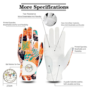 Gants de golf en cuir Cabretta personnalisés de haute qualité, antidérapants, pour hommes et femmes - Product Image 5