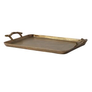 Bandeja de Servir Decorativa de Aluminio Premium con Asas, Bandeja de Mesa Moderna para Decoración del Hogar - Product Image 2