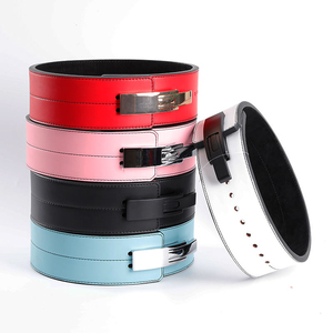 Ceinture de musculation robuste et réglable en cuir de vachette respirant, épaisseur 13 mm, pour l'haltérophilie, l'entraînement physique et la protection professionnelle - Product Image 1