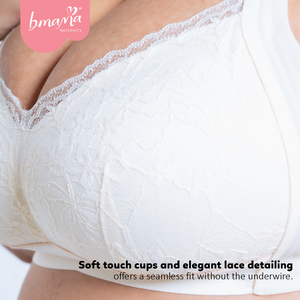 Soutien-gorge d'allaitement antibactérien 7A grande taille avec bande de gel confortable pour la grossesse et le sommeil, avec coussinets fixes - Product Image 2