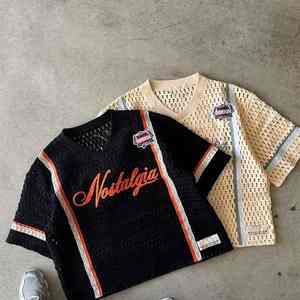 Camiseta Deportiva Personalizada Estilo Urbano Vintage para Hombre, Retro, de Fútbol, Baloncesto, Malla, Corte Cuadrado, Camiseta de Fútbol con Cuello en V para Hombre - Product Image 6