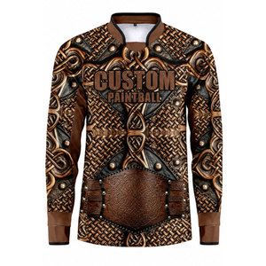 Jersey de Paintball Personalizado con Patrón de Cuero Vikingo, Sublimado, Manga Larga, Transpirable, Uniforme para Adultos - Product Image 2