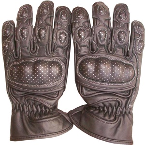 Gants de motocross courts en cuir véritable marron Keven Impex, best-sellers, avec protection thermique/isolante Pyrotect, unisexes, imperméables - Product Image 4