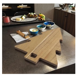 เขียงไม้รูปวงรีเคลื่อนย้ายได้ ดีไซน์ทันสมัย เหมาะสำหรับเทศกาลคริสต์มาส ใช้สำหรับจัดเลี้ยง - Product Image 2