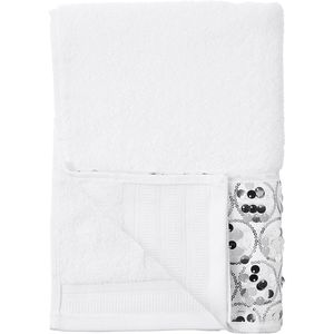 Set di 3 Asciugamani da Bagno Moderni e Lussuosi, Asciugamano Bianco Contemporaneo con Decorazioni Luccicanti, Morbido e Altamente Assorbente - Product Image 2