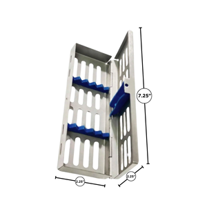 ถาดใส่เครื่องมือฆ่าเชื้อแบบแมนนวล สแตนเลส ขนาด 7.25" x 2.25" สำหรับเครื่องมือ 5 ชิ้น พร้อมซิลิโคนในตัว ล็อคได้ ใช้ในโรงพยาบาล ห้องไอซียู - Product Image 5