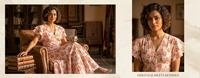 Robe longue trapèze florale moderne de qualité supérieure pour femme, avec volants courts superposés, col en V, taille naturelle, tenue décontractée, haute qualité