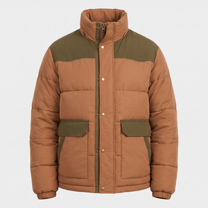 Chaqueta Acolchada de Poliéster para Hombre al por Mayor, Abrigo Cálido de Invierno con Logotipo Personalizado, Ribete Reflectante y Cremallera Bordada - Product Image 1