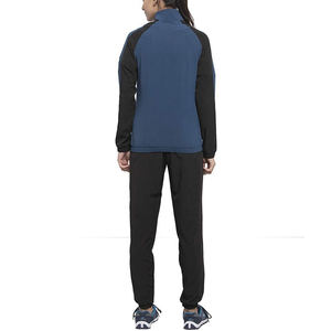 Survêtement sportif pour femmes, fermeture éclair sur toute la longueur, col montant, séchage rapide, ensemble deux pièces en polyester, couleur unie, vêtements d'automne - Product Image 2