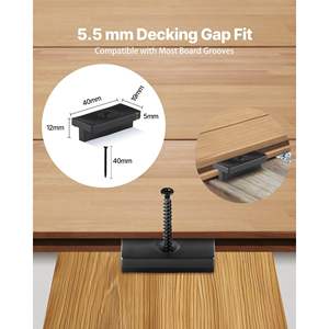 500 pezzi di elementi di fissaggio del pannello del piano di calpestio composito con spazi neri da 0.22 pollici universale per il ponte nascosto viti metalliche in polipropilene PP - Product Image 3