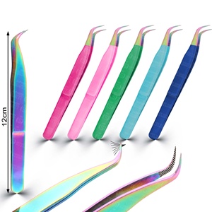 Vente en gros – Testé à la main, logo personnalisé, marque privée, acier inoxydable durable, antistatique, extensions de cils volumineuses, isolation pointue - Product Image 2