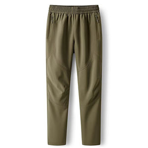 Pantalon homme uni classique coupe classique avec impression par transfert thermique, confortable pour le travail et les voyages - Product Image 3