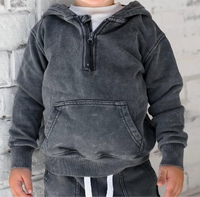 Ensemble de survêtement à capuche pour bébés garçons INDEX, couleur unie, manches longues, en coton, décontracté, pour l'automne, avec pantalon à cordon de serrage