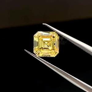 เพชร CVD สีเหลืองสดใส น้ำหนัก 2.01 กะรัต ความสะอาดระดับ VVS2 รับรองโดย IGI รูปทรง Asscher เพชรเพาะเลี้ยงสำหรับทำเครื่องประดับ เพชรเม็ดเดี่ยว - Product Image 3