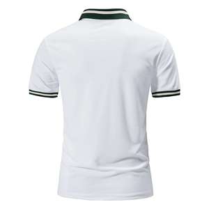 Regular Fit Custom Embroidery Logo Polyester Cotton Polo T Shirt Company Uniform Short Sleeve Polo Shirts <b>Men's</b> Polo Shirts - Product Image 3