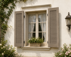 Volets à persiennes en bois massif de qualité supérieure pour fenêtres et portes d'armoires Volets en bois massif élégants, durables et fonctionnels - Product Image 4