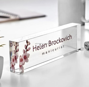 Hình chữ nhật Acrylic Tên khối cá nhân hiển thị cho văn phòng và các sự kiện lý tưởng cho Khắc tên, tiêu đề, và logo - Product Image 1