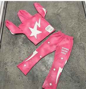 Conjunto Deportivo de Mujer con Logotipo Bordado Personalizado al por Mayor, Sudadera Corta Informal de Alta Calidad 100% Algodón, Conjuntos Deportivos para Mujer - Product Image 4