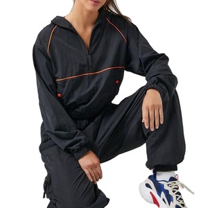 Ensemble coupe-vent en nylon pour homme 2026, personnalisable avec logo, style streetwear, veste et short, survêtement coupe-vent pour homme - Product Image 3