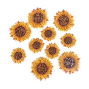 Parches Bordados Termoadhesivos de Girasol, Parches de Bordado Profesional con Logotipos Personalizados, Costuras Detalladas, Respaldo Fuerte, OEM - Product Image 6