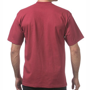 Camiseta de algodón 100% para hombre, cuello redondo, manga corta, color liso, corte regular, diseño sencillo, para uso casual, venta al por mayor. - Product Image 3