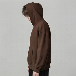Men Custom Printed Hoodie Pullover Sweatshirt <b>Personalized</b> Logo Design With Kangaroo Pocket And Ribbed Hem - Product Image 4