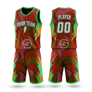 Uniforme de Baloncesto con Diseño Personalizado OEM, 100% Poliéster Transpirable, Cuello en V, Sublimación, Logotipo Personalizado, Número del Equipo/Club Cosido - Product Image 3