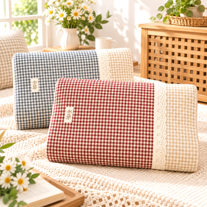 MEGAPICK Handmade 100% Cotton <b>Memory</b> <b>Foam</b> Pillow Ergonomic Neck Support Hypoallergenic & Washable Made in Korea - Product Image 1