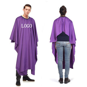 Capa de Barbero de Última Tendencia con Logotipo Personalizado, Profesional, Impermeable, Antiestática, Antiadherente, de Plástico, con Orificio para el Brazo - Product Image 3