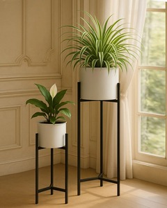 Magnifiques arrangements de jardinières en fer MTK avec revêtement en poudre pour patios et terrasses - Product Image 1