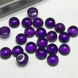 Cabujones redondos de amatista Africana púrpura Natural de 9mm, piedras preciosas sueltas certificadas, la mejor calidad, venta a granel, piedras preciosas semipreciosas - Product Image 1
