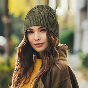 OEM Service New Quality Personalized Breathable <b>Waterproof</b> Beach Knit <b>Beanies</b> Wholesale logo Custom Adult 100% Acrylic <b>Beanie</b> - Product Image 4