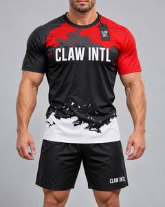 Conjunto de Camiseta de Fútbol para Hombre CLAW INTL, Rojo y Negro, Sublimado, Manga Corta, Transpirable, para Entrenamiento - Product Image 1