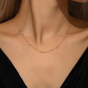 Ensemble de bijoux Starburst, collier, boucles d'oreilles, bracelet, argent sterling 925, zircone cubique - Product Image 2