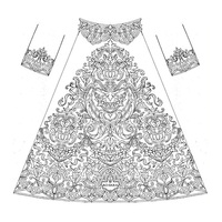Chasuble en soie blanche brodée avec motif floral doré, vêtement liturgique pleine longueur pour adultes, unisexe, tenue formelle